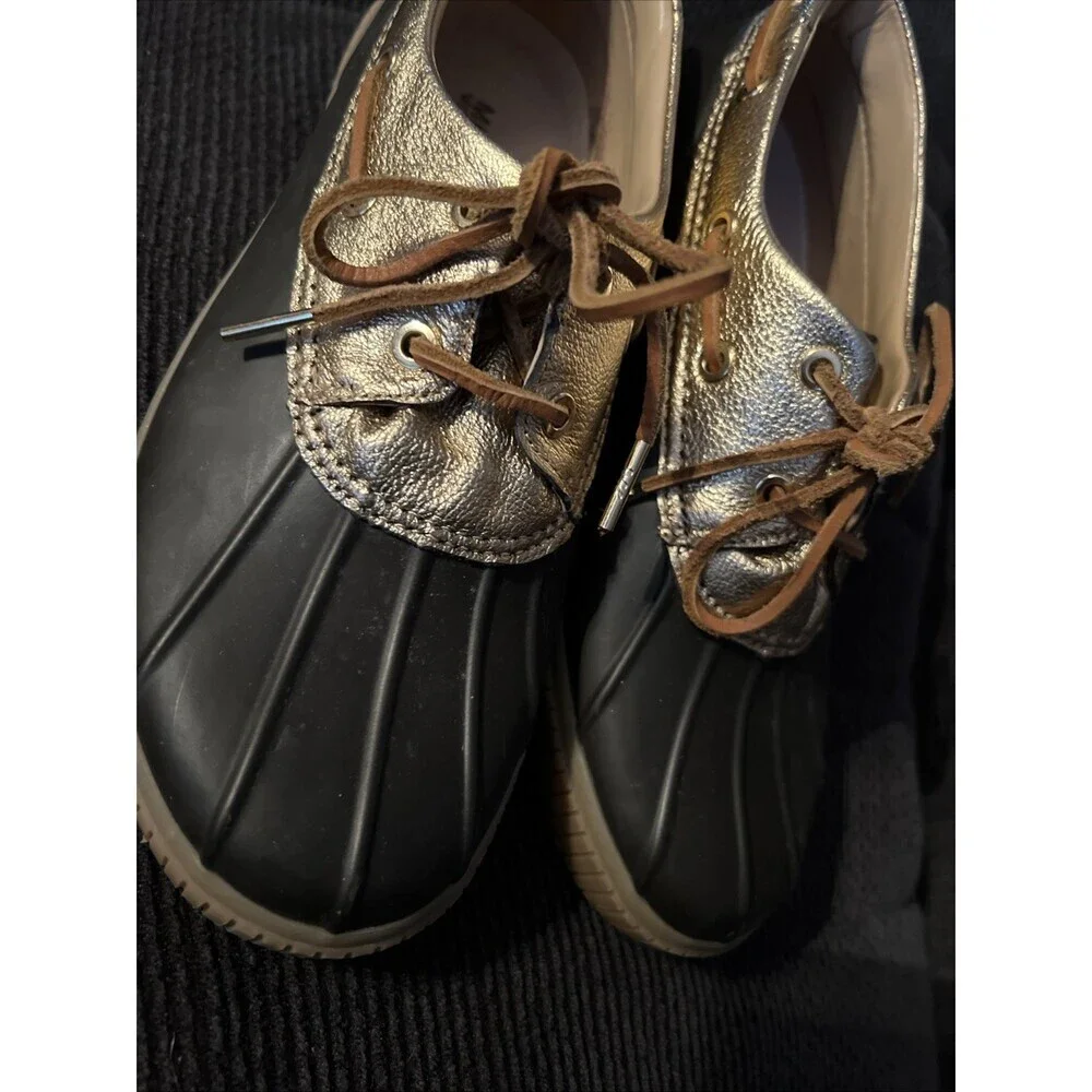 Michael Kors Woman's Shoes Hyde Lace-up Rubber Duck Brown GoldMetallic Size 9